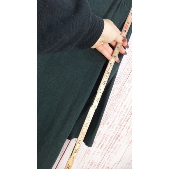 41 Hawthorn Blouse Womens Medium Green Long Sleeve V-Neck Casual Fall Pullover - Picture 5 of 6